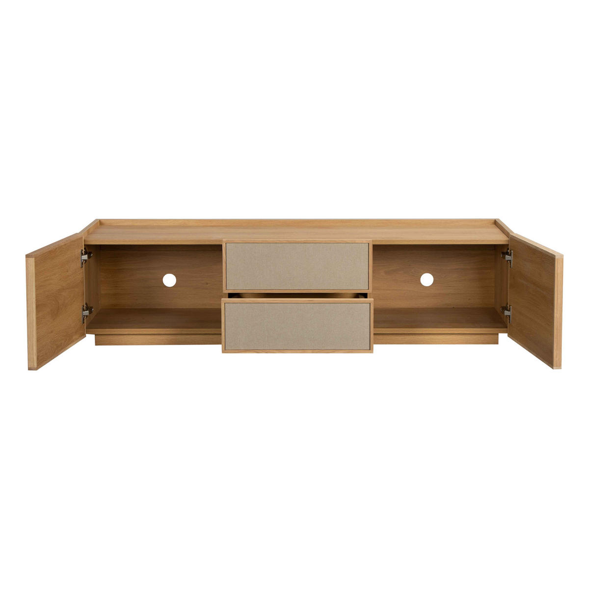 TV-MÖBEL, helle Holzoptik - Beige, Holz (150/40/40cm) - Oviala