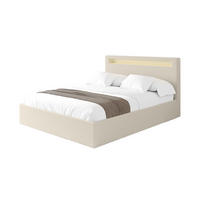 POLSTERBETT mit Bettkasten und Lattenrost, Boxbett ohne Matratze - GOLA 180x200 Beige - Sandfarben, Holzwerkstoff/Textil (180/200cm) - ALTDECOR