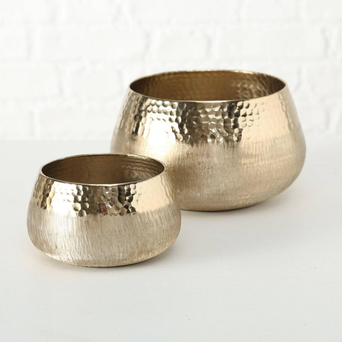 KERZENHALTER Gold 2er-Set - Goldfarben, Metall (20/12/20cm) - Boltze Home