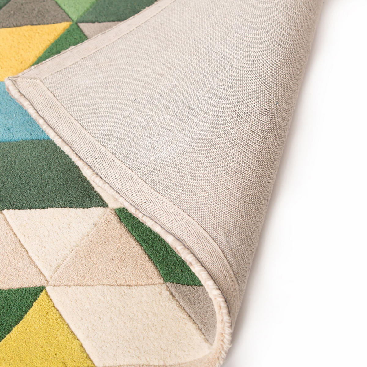 WOLLTEPPICH handgetuftet geometrisch DERWENT HAZEL, Grün-Multi 200x290 cm - Grün, Textil (200/290cm) - KADIMA DESIGN