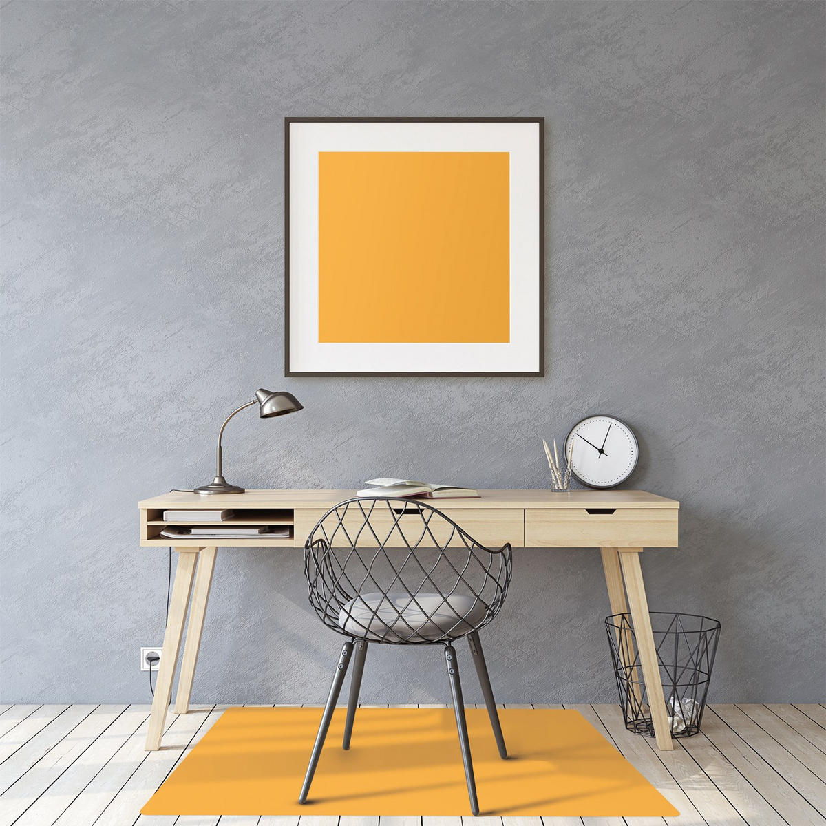 BODENSCHUTZMATTE 140x100 cm Gelb - Gelb, Kunststoff (100/1.6cm) - ArtPrintCave