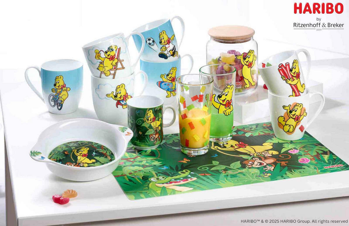 KINDERGESCHIRR-SET Haribo Jungle bunt - Multicolor, Keramik (1/1/1cm) - Ritzenhoff Breker