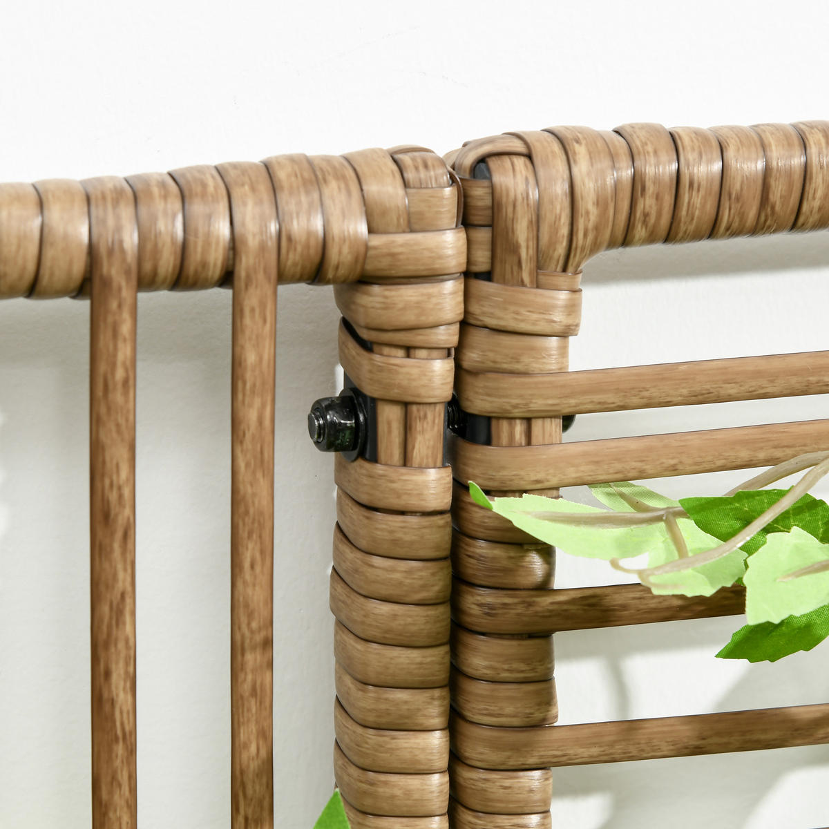 POLYRATTAN Hochbeet, Pflanzenkasten - Sandfarben, Metall (103/29/103cm) - Outsunny