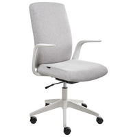 BÜROSTUHL Stoff Hellgrau Captain - Hellgrau, Textil (62/100/58cm) - Beliani