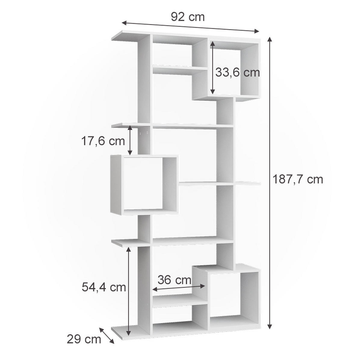 Weiß, Holzwerkstoff (92/187.7/29cm) - Vicco