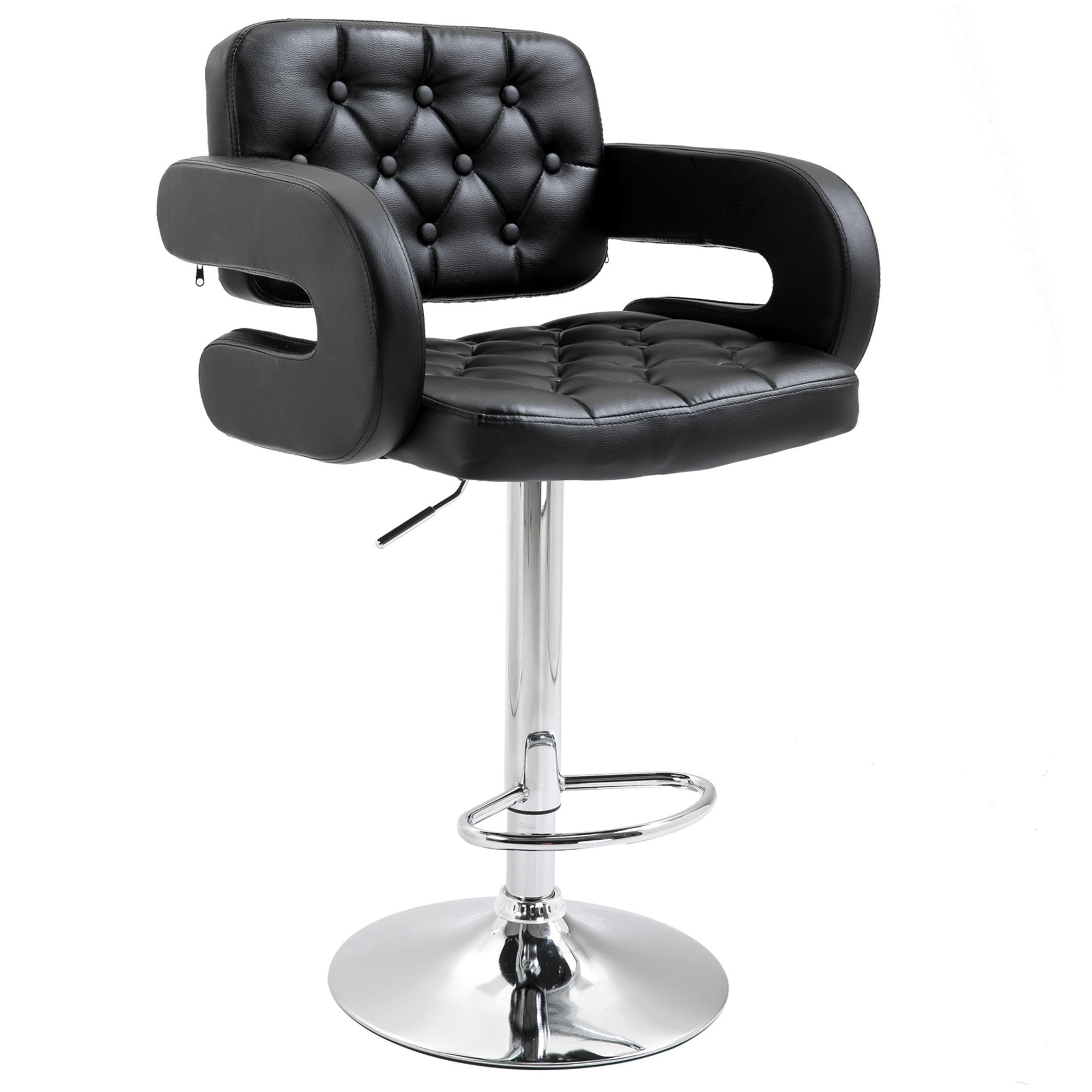 BARHOCKER DE-08045 höhenverstellbar, 360° drehbar Schwarz - Schwarz, Metall (50/113/61cm) - ComfortXL