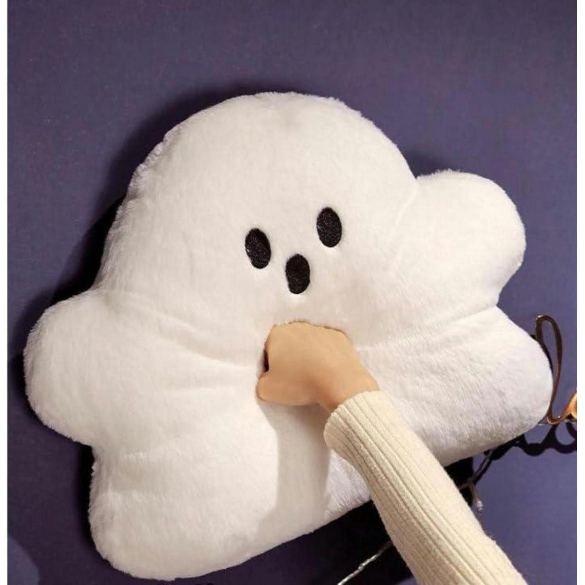 GEISTERKISSEN Halloween 38 x 48 cm - Weiß, Textil (38/48cm)