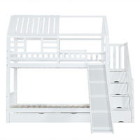 ETAGENBETT 90/200 cm Weiß - Weiß, Holz/Holzwerkstoff - Raumix