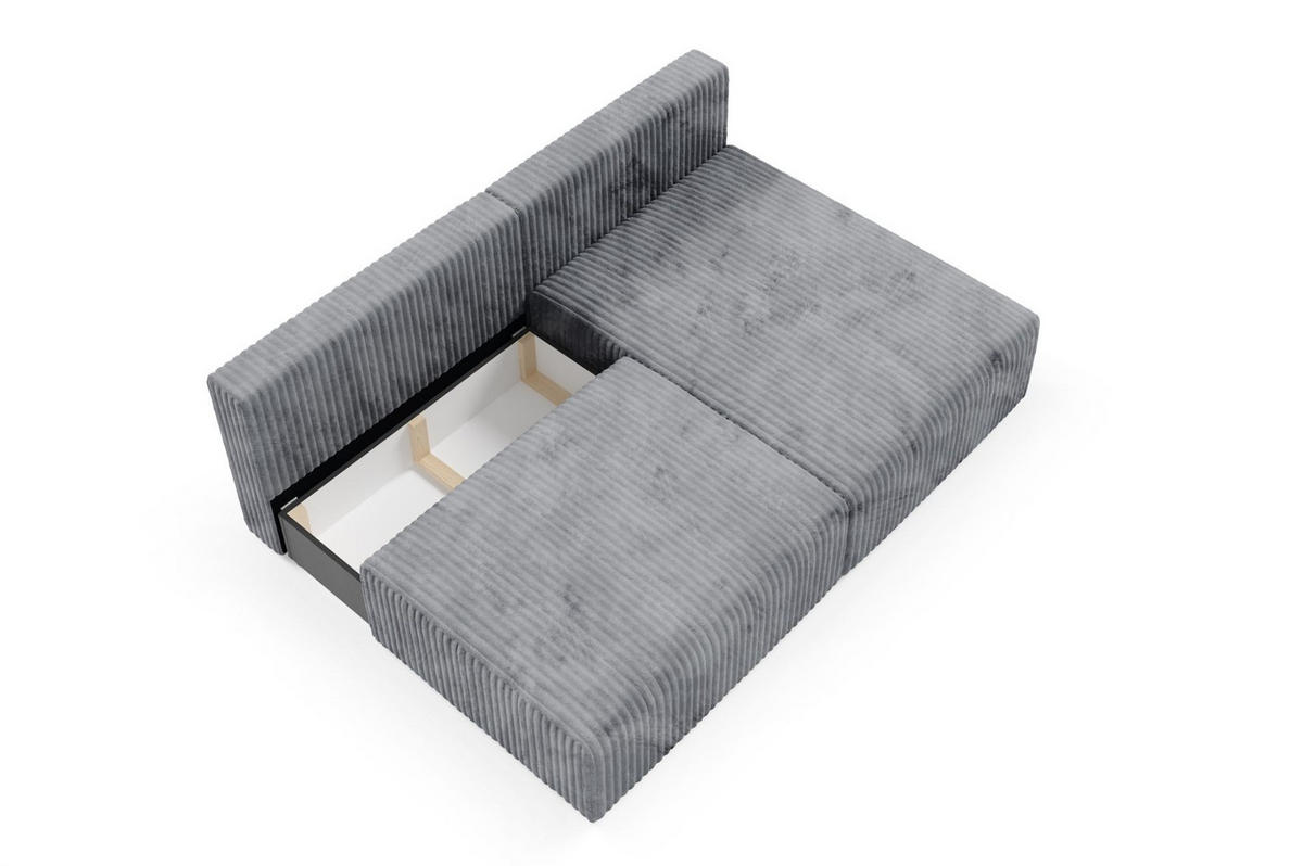 ECKSOFA Natalia Xs - Grau, Holzwerkstoff/Textil (210/149cm) - Fun Möbel