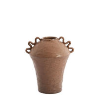 VAZE Volca Braun 24/20.5/28 cm - Braun, Keramik (28cm) - Light & Living