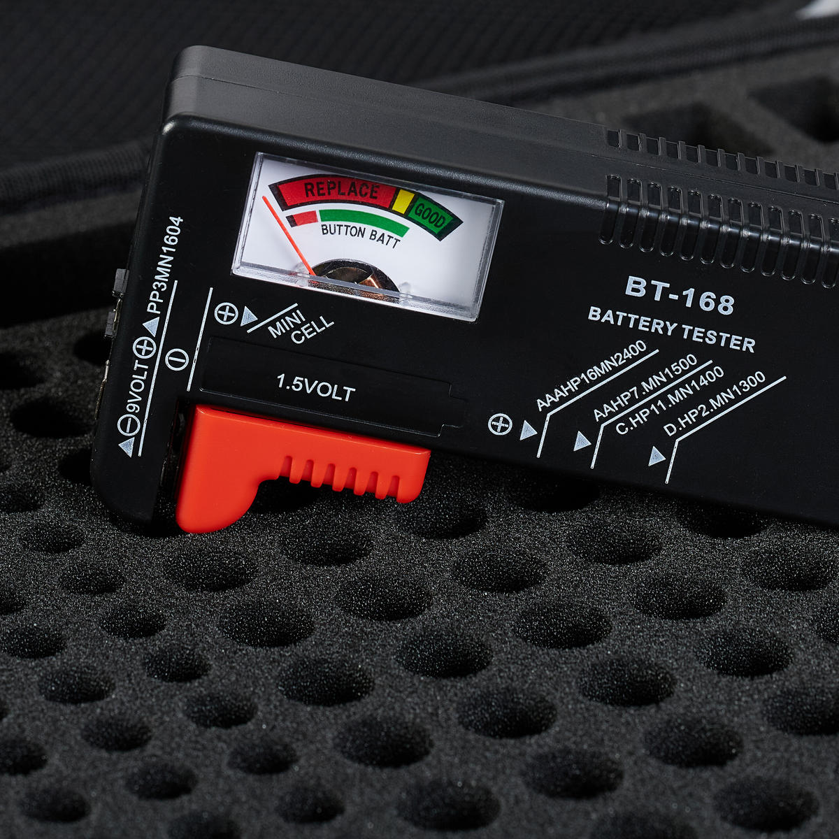 BATTERIEKOFFER - Schwarz, Textil (34/24/8cm) - Relaxdays