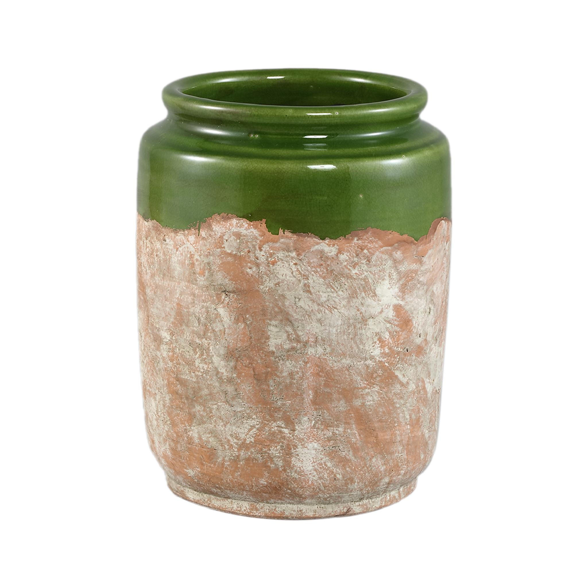 TOPF Breffni Grün 20/20/25.5cm - Grün, Keramik (25.5cm) - PTMD Collection