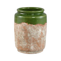 TOPF Breffni Grün 20/20/25.5cm - Grün, Keramik (25.5cm) - PTMD Collection