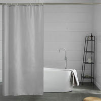 DUSCHVORHANG Grau 100 x 200 cm - Grau, Textil (100/200cm)