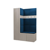 GARDEROBEN-SET Orion IX - Kaschmir/Blau, Holzwerkstoff/Kunststoff (124/186/46cm) - MIRJAN24