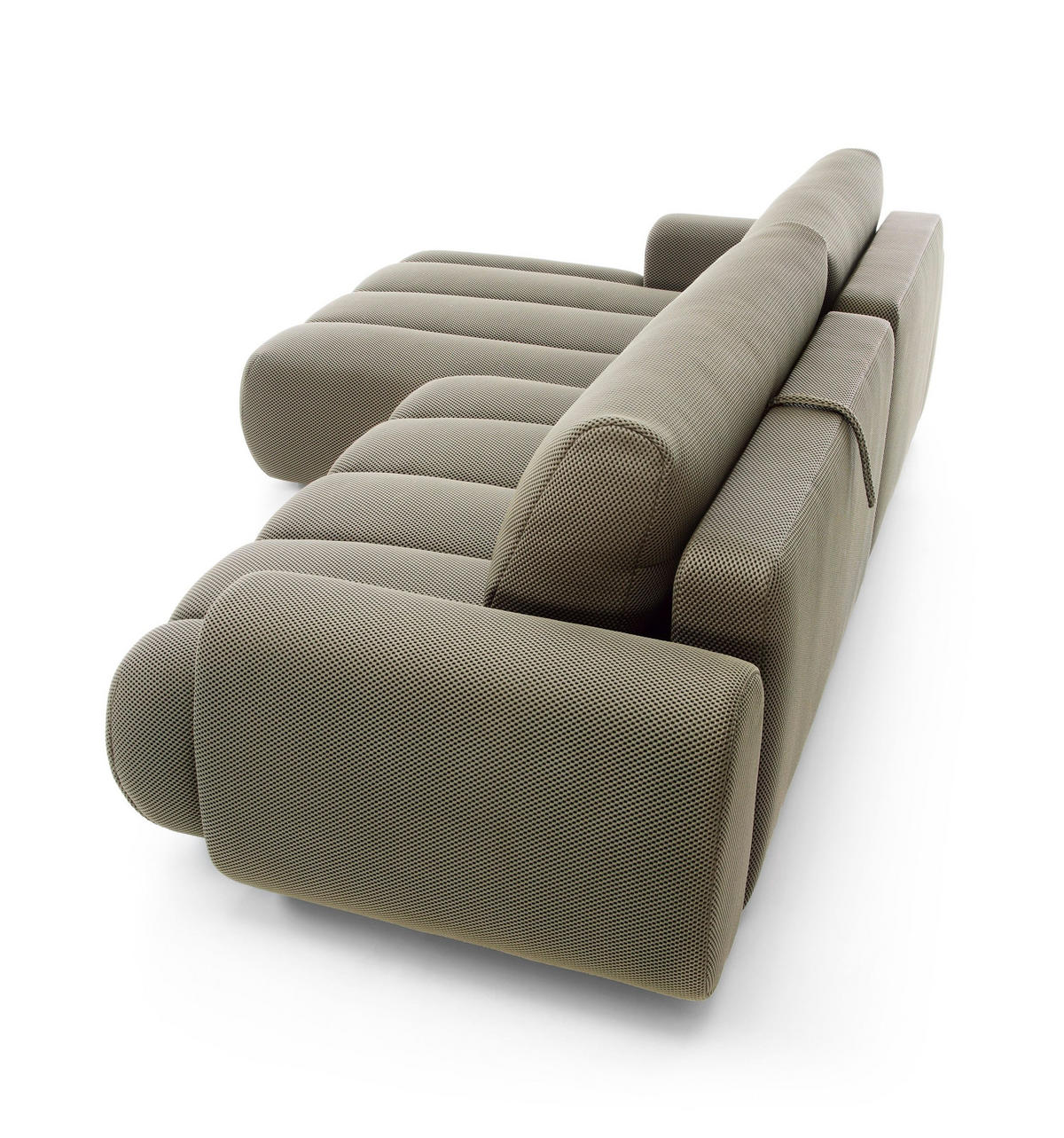 ECKSOFA SITO Braun Jersey mit Schlaffunktion - Braun, Holz (272/168cm) - MASSENO