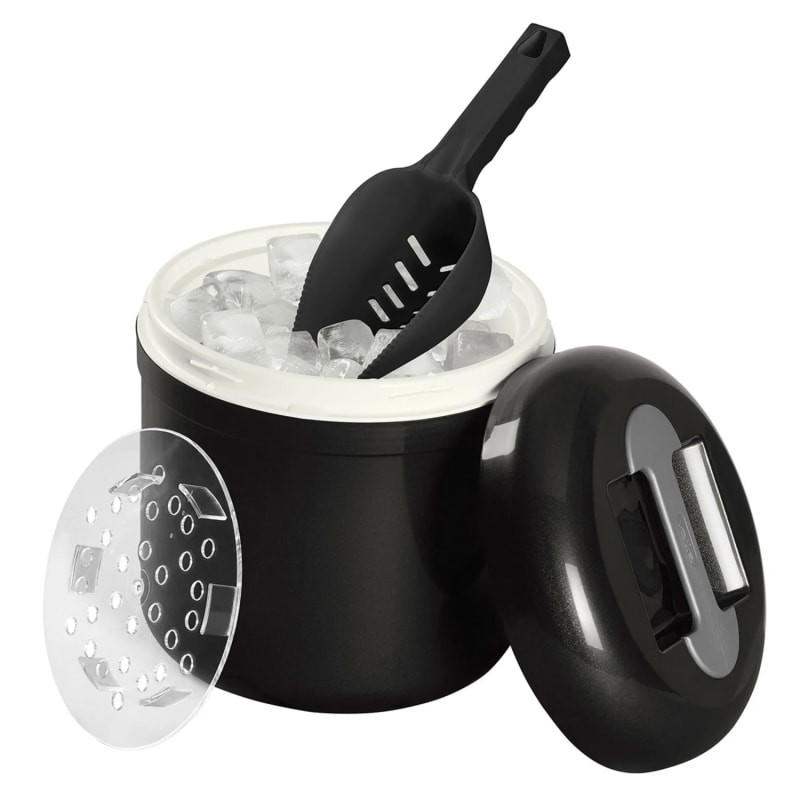 EISWÜRFELBEHÄLTER Vollisoliert, Anthrazit, 4 Liter - Anthrazit, Kunststoff (22/24cm) - ich-zapfe