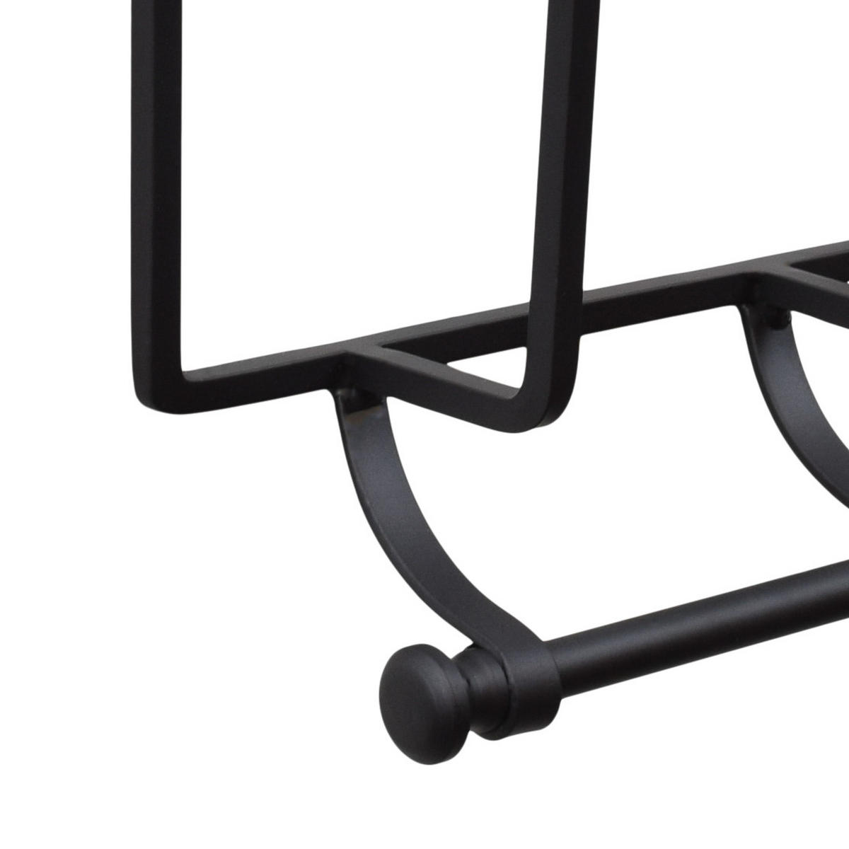TOILETTENPAPIERHALTER Tissu Schwarz - Schwarz, Metall (23/30/9cm) - LOFT42