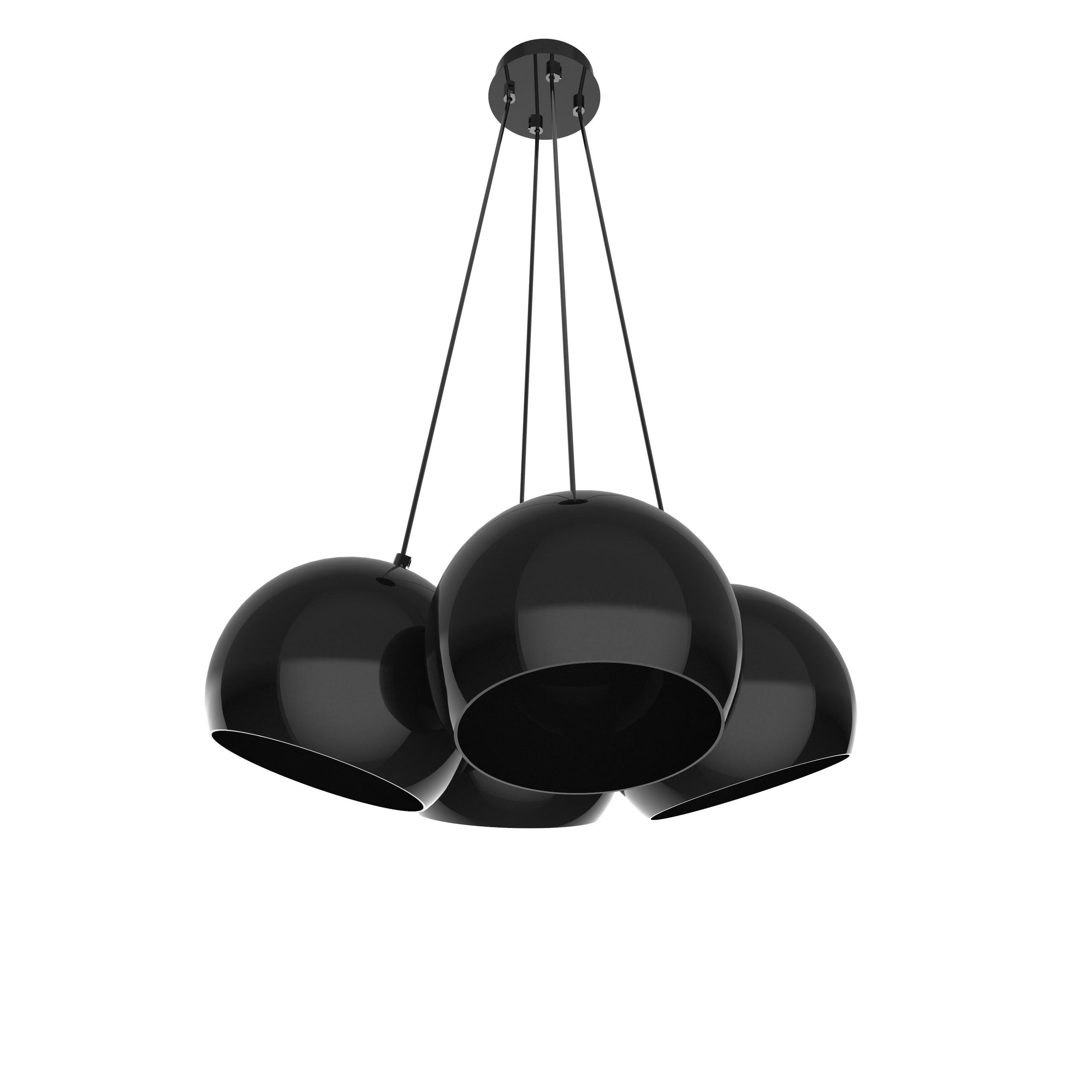 HÄNGELEUCHTE - Schwarz Hochglanz, Metall (25/25/20cm) - Lumicom