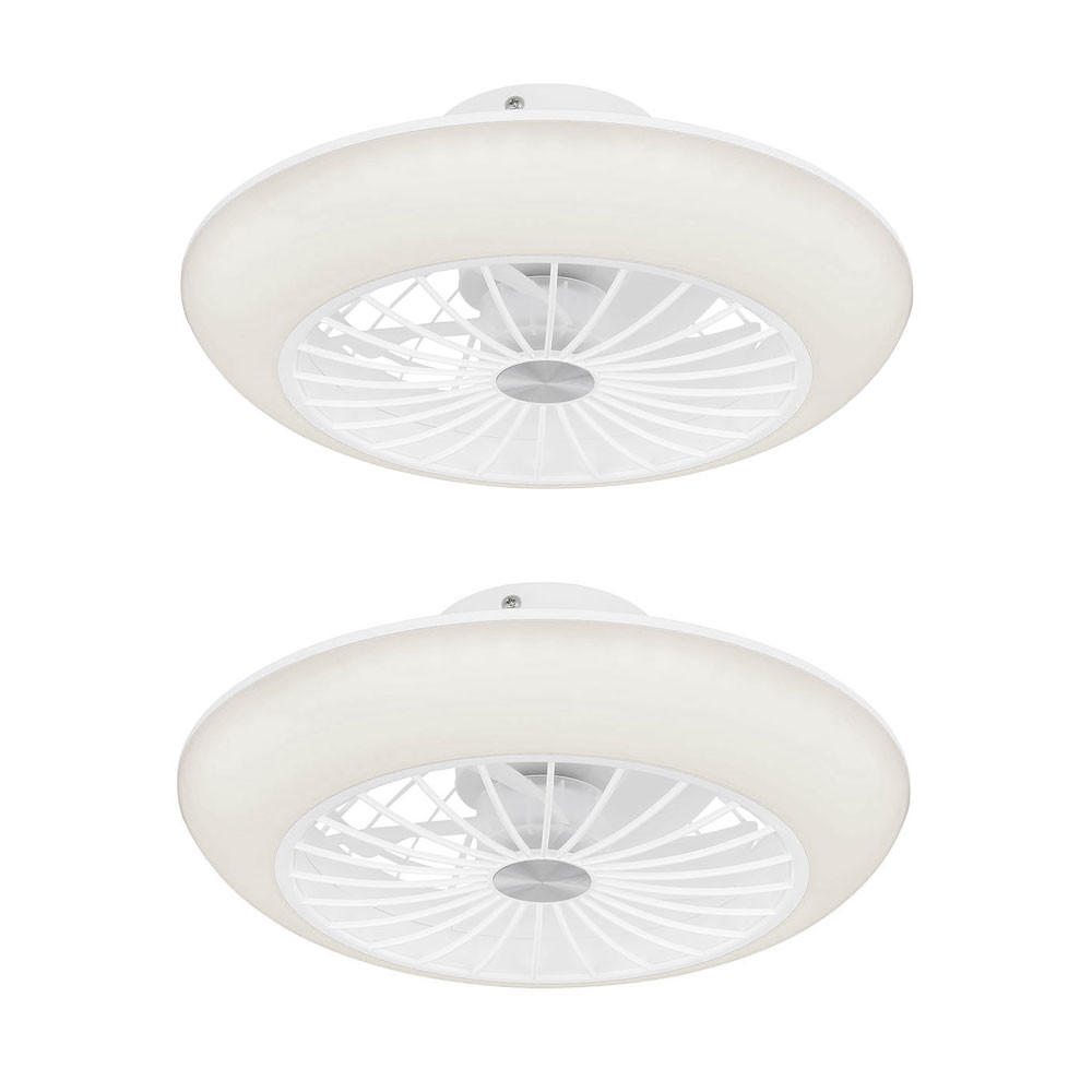 LED DECKENLEUCHTE Metall 2x - Weiß, Metall (30/30/10cm) - Globo Lighting