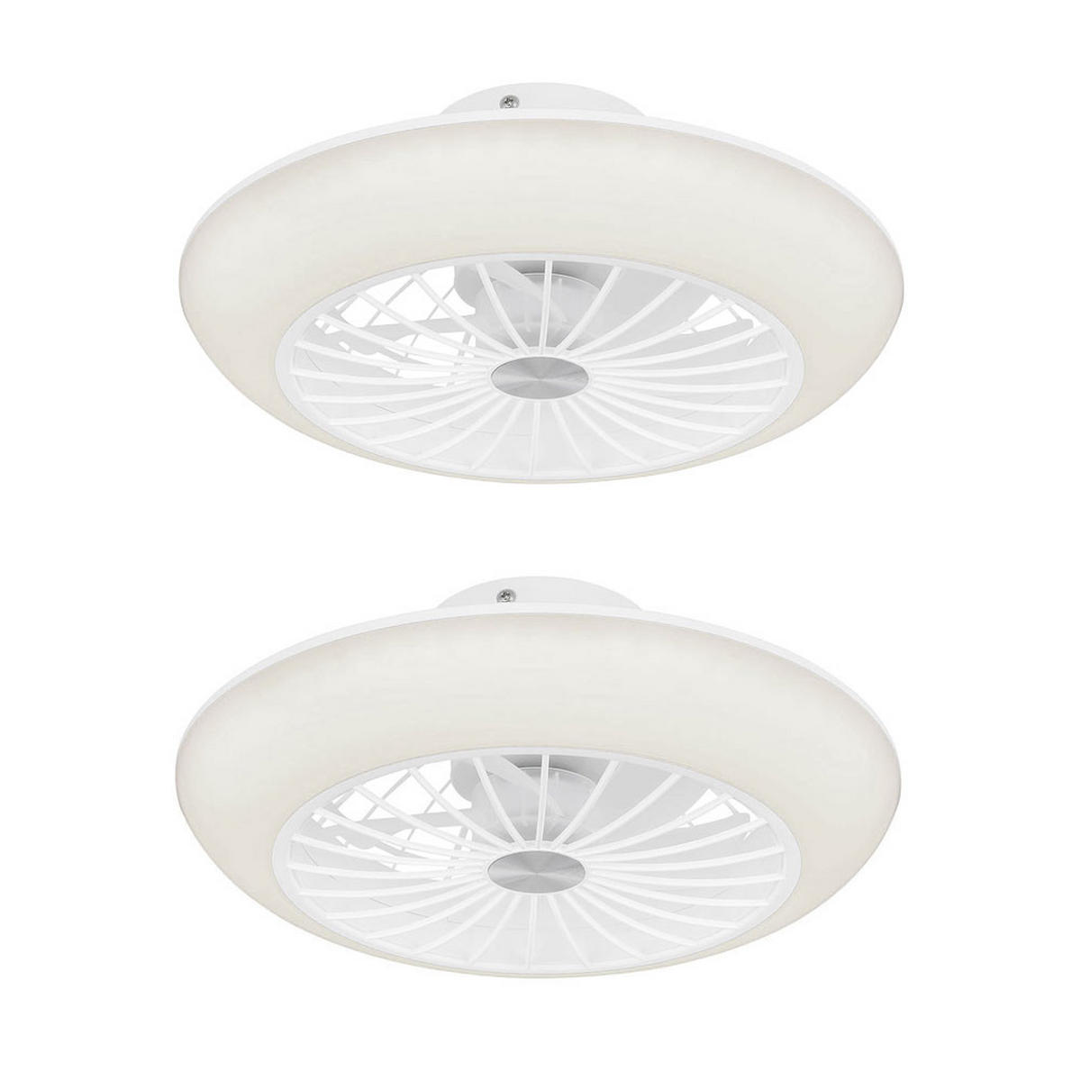 LED DECKENLEUCHTE Metall 2x - Weiß, Metall (30/30/10cm) - Globo Lighting