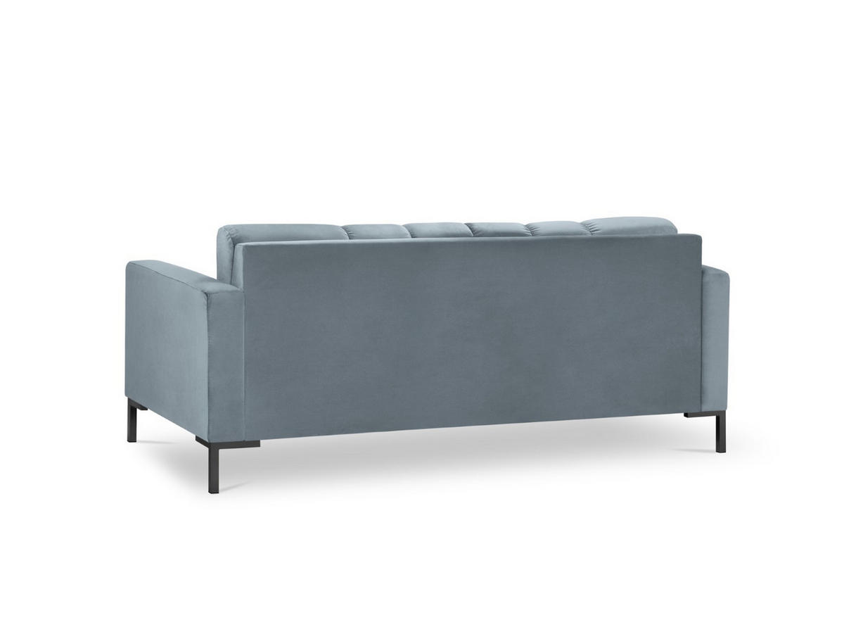 SOFA Mamaia aus Samt hellblau 3 Sitzplätze - Hellblau, Textil (92/75/177cm) - Micadoni