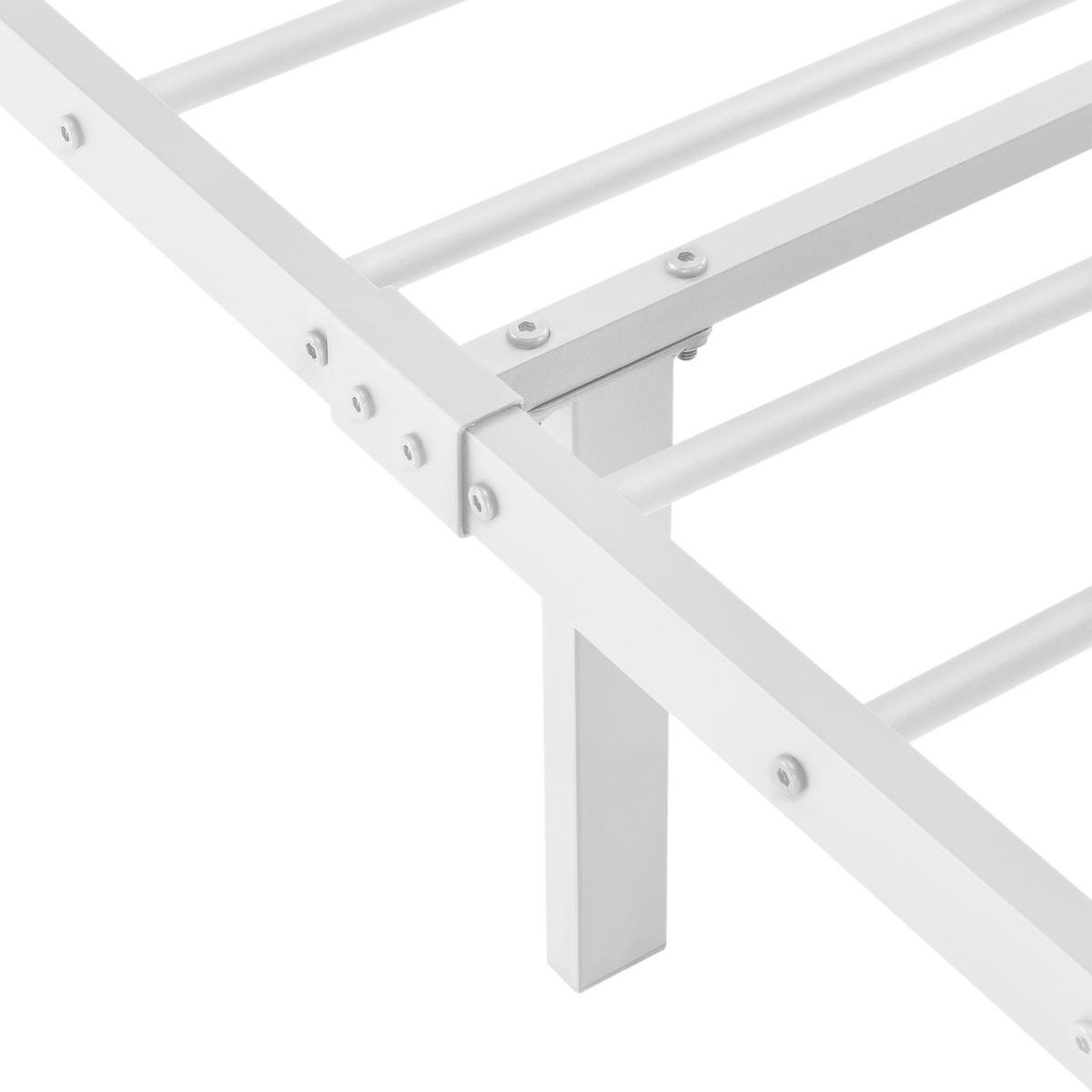 METALLBETT Florenz - Weiß, Metall (120/200cm) - [en.casa]
