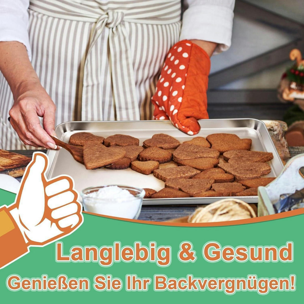 BACKBLECH 2er Set Edelstahl 31,6 x 24,6 cm - Silberfarben, Metall (24.6/2.5/31.6cm)
