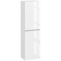 HOCHSCHRANK DE-12390 2 Schränke 35/25/120 cm Weiß Hochglanz - Weiß, Holzwerkstoff (25/120/35cm) - ComfortXL
