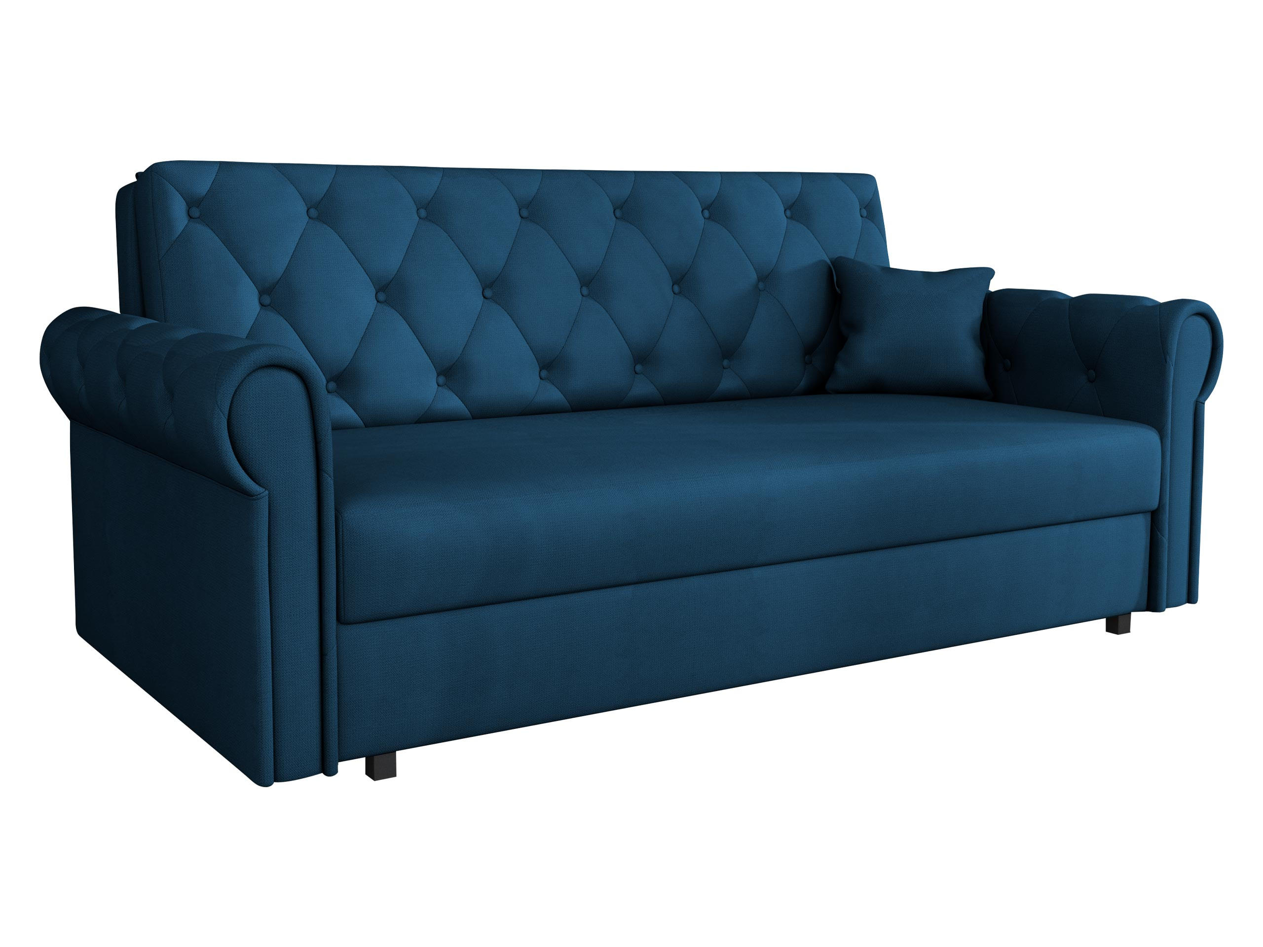 SCHLAFSOFA Viva Roma IV - Blau/Schwarz, Holz/Textil (188/85/98cm) - MIRJAN24