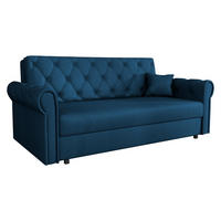 SCHLAFSOFA Viva Roma IV - Blau/Schwarz, Holz/Textil (188/85/98cm) - MIRJAN24