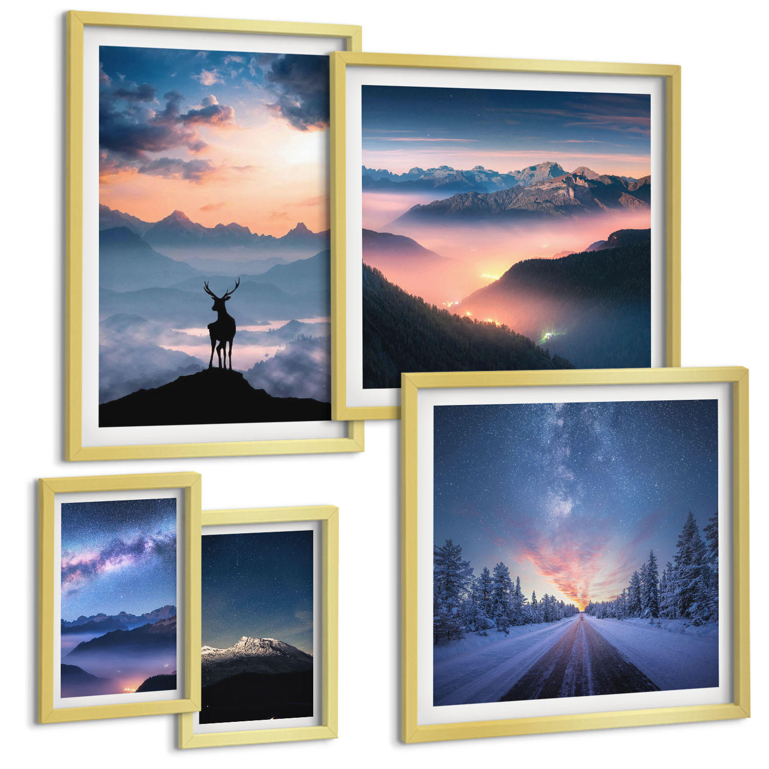 Tulup Bilder Gold 40x60 cm