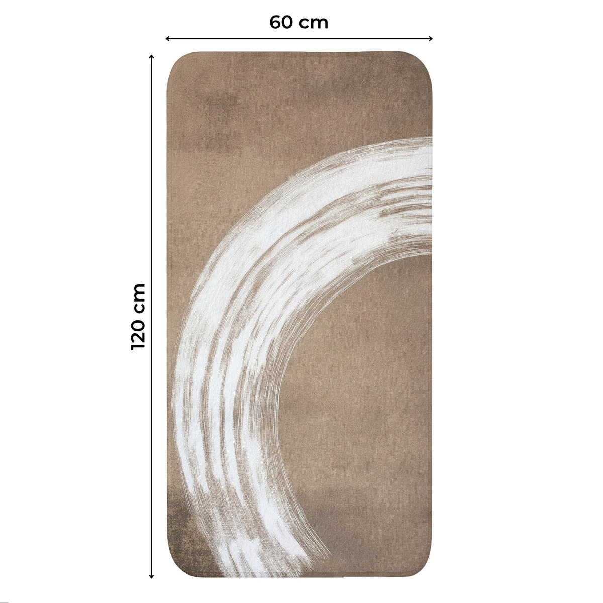 WC PŘEDLOŽKA Barva - hnědá - Japandi 60x120 cm - barva mokka, textil/plast (60/1cm) - OnlyWow