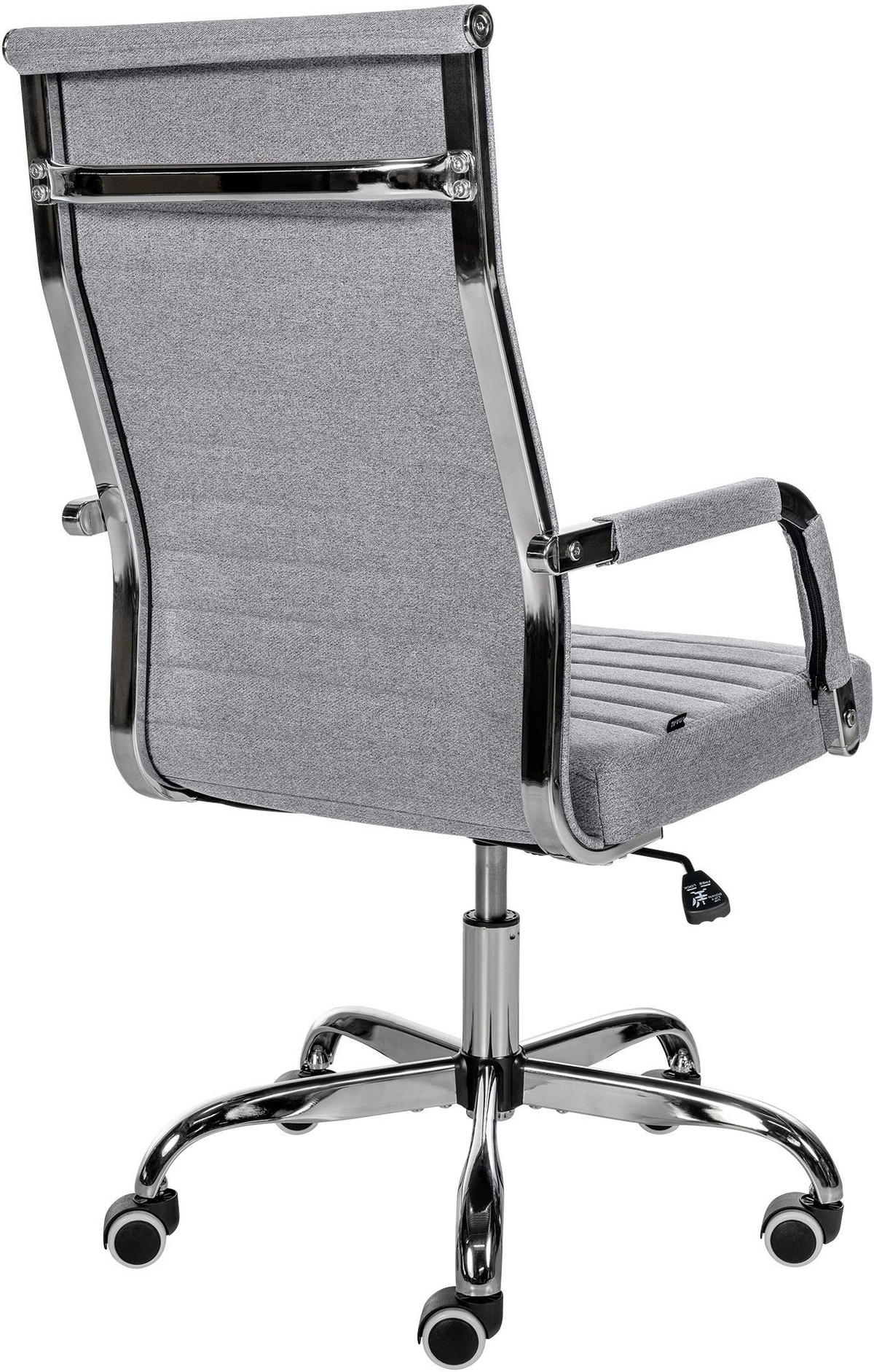 DREHSTUHL Stoff grau - Grau, Textil/Metall (51/98/63cm) - CLP