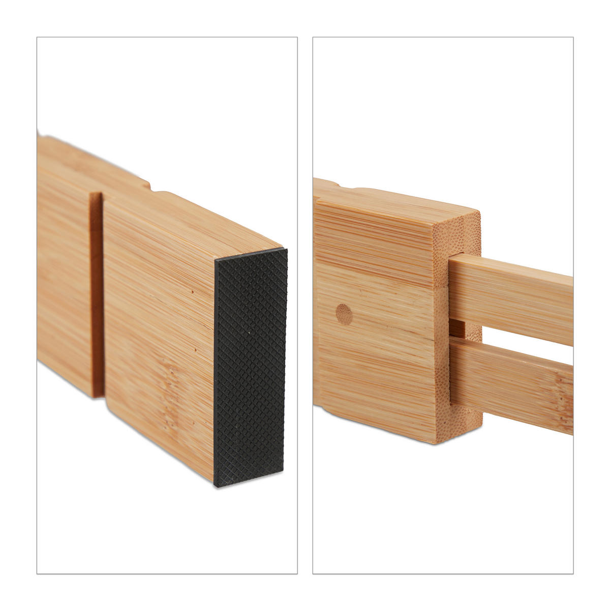 10TLG.SCHUBLADENTRENNER - Hellbraun, Holz/Kunststoff (44/6/2cm) - Relaxdays