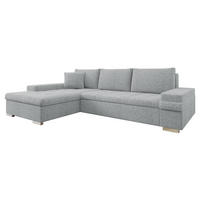 ECKSOFA Bangkok Mini Premium - Chromfarben/Silberfarben, Holz/Textil (274/182cm) - MIRJAN24