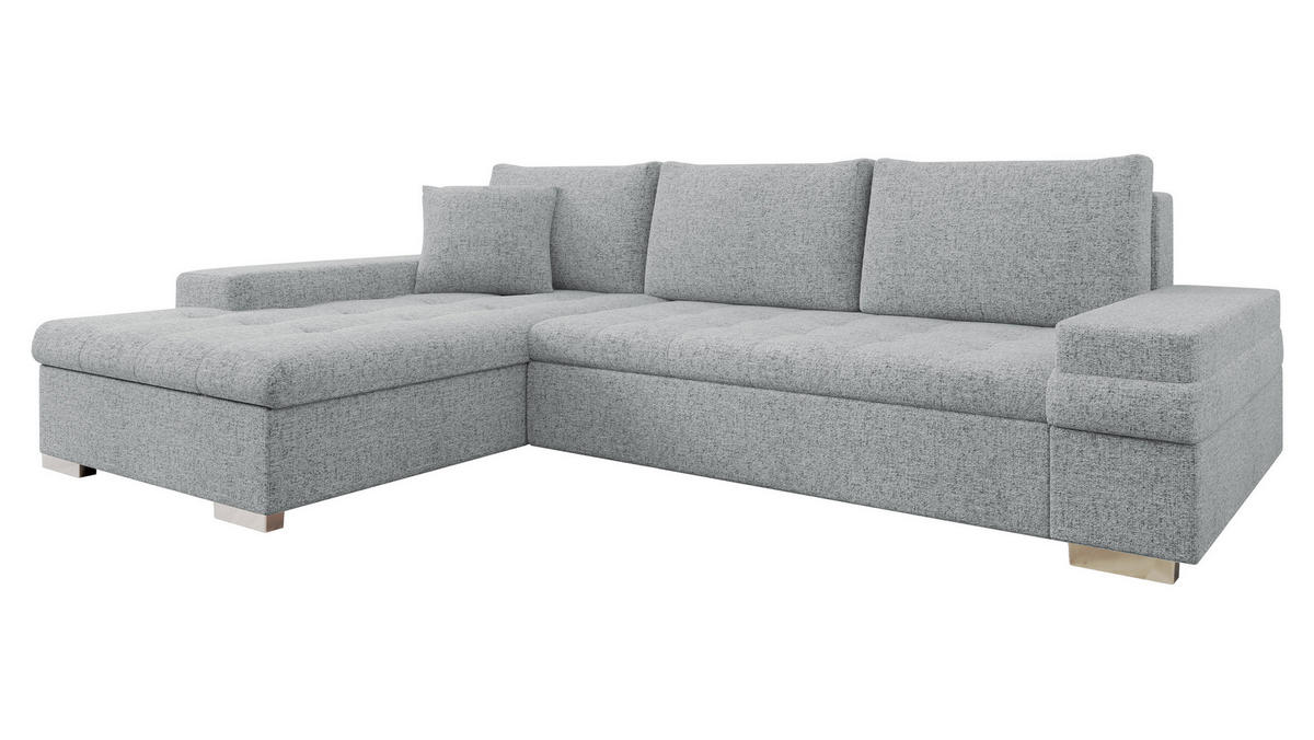 ECKSOFA Bangkok Mini Premium - Chromfarben/Silberfarben, Holz/Textil (274/182cm) - MIRJAN24