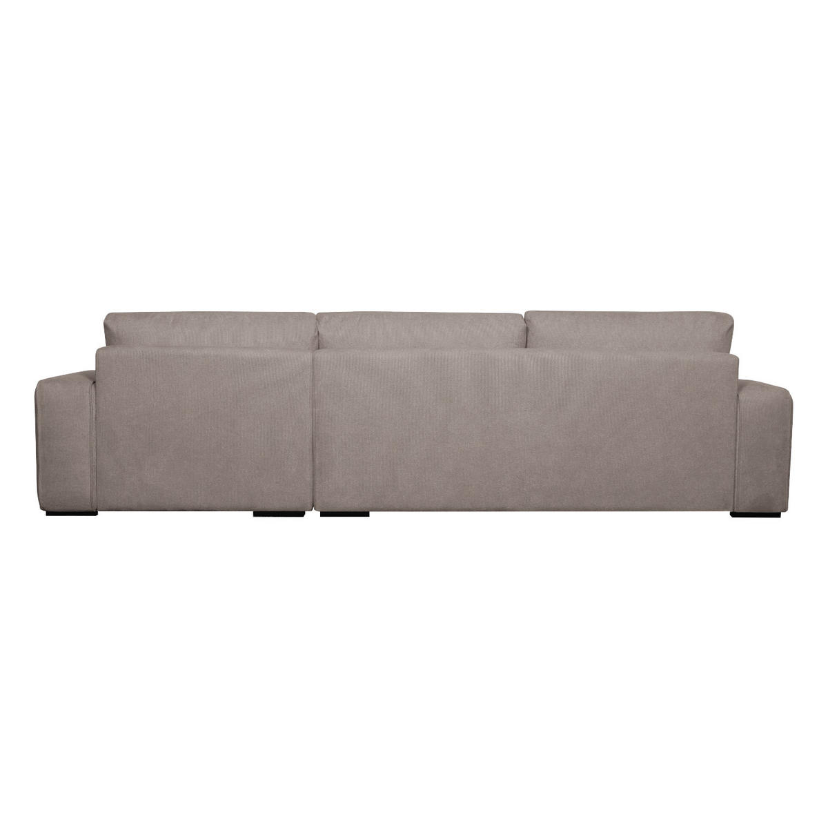 ECKSOFA Webstoff Beige - Beige/Schwarz, Holz/Textil (305/105cm) - Furnhouse