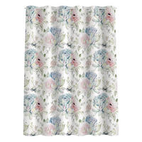 DUSCHVORHANG Aquarell Sukkulentenbouquet Muster 180/180 cm - Rosa, Textil (180/180cm) - Bilderwelten