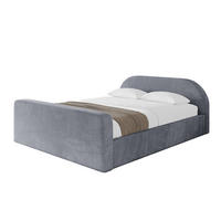 POLSTERBETT mit Bettkasten, Fußteil und Lattenrost, Boxbett ohne Matratze - TIVON-Z-V1 180x200 Grau - Grau, Holzwerkstoff/Textil (180/200cm) - ALTDECOR