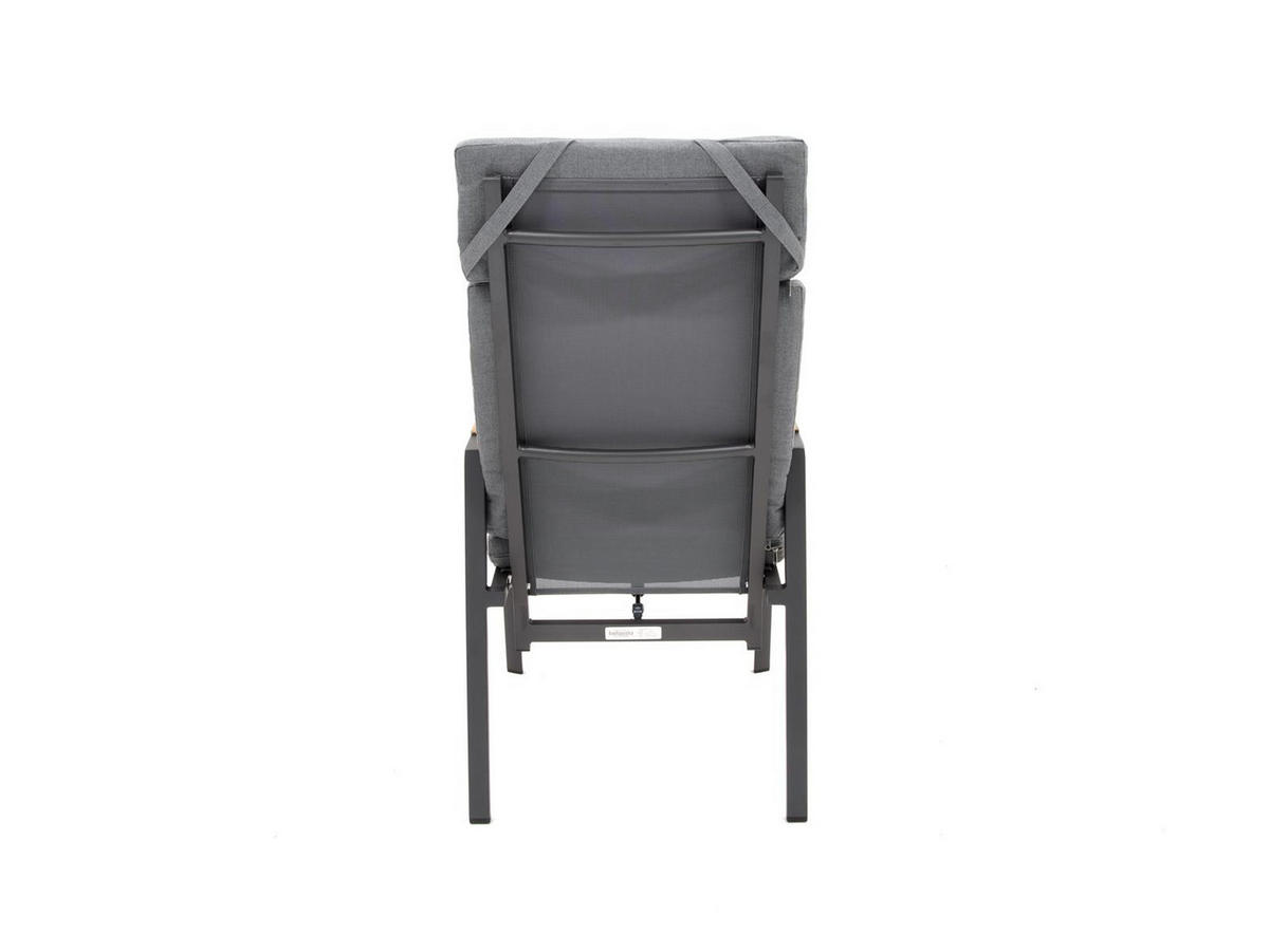 GARTEN-STAPELSTUHL Newport 2er-Set Anthrazit Aluminium Hochlehner verstellbare Lehne - Grau, Kunststoff (80/175/120cm) - bellavista - Home & Garden