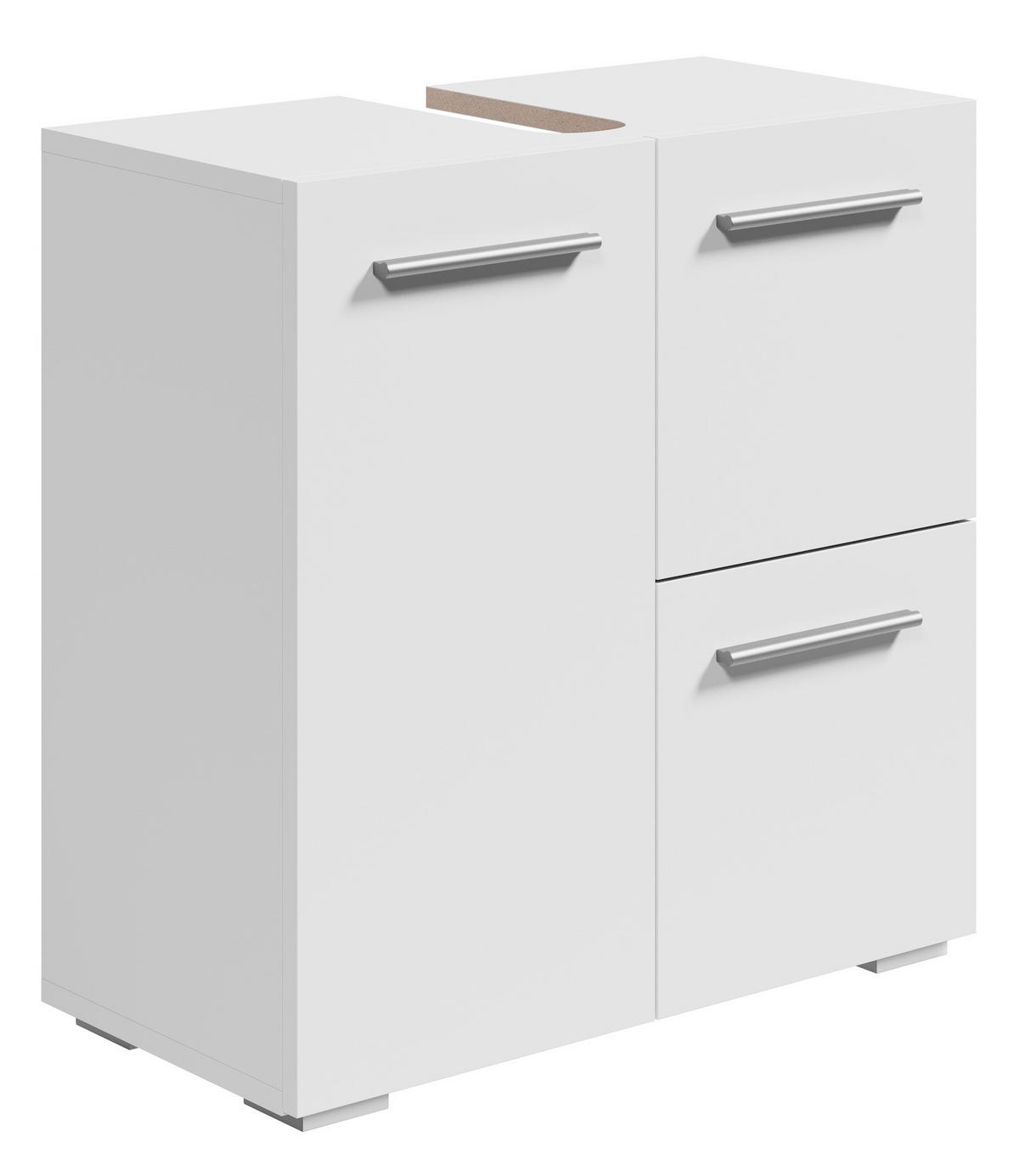 WASCHBECKENUNTERSCHRANK Mars Weiß - 60 x 30 x 60 cm - Weiß, Holz (60/60/30cm) - Badplaats