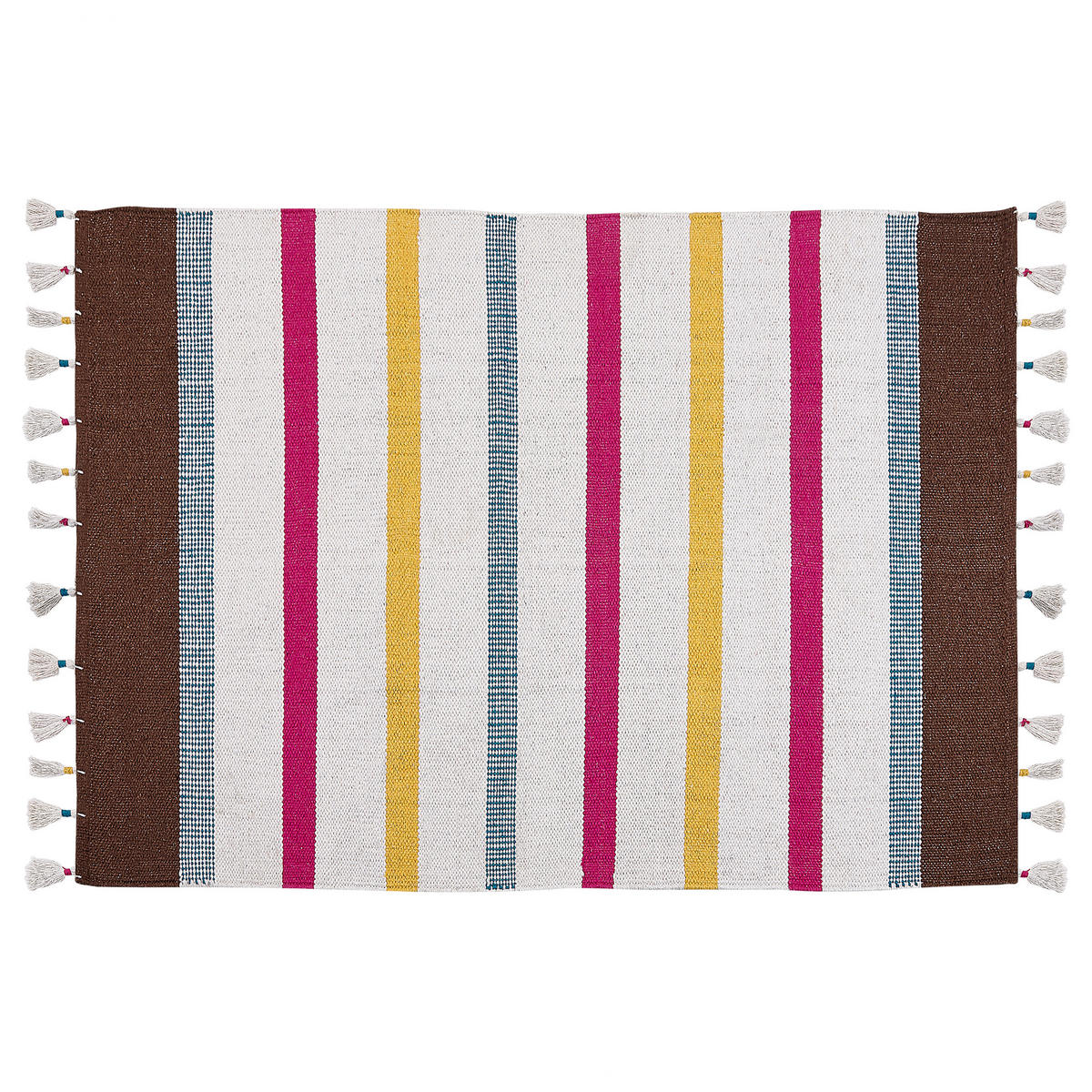 TEPPICH geflochten Hisarli 230/160 cm - Multicolor, Textil (160/230cm) - Beliani