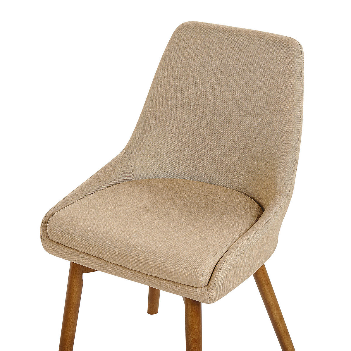 ESSZIMMERSTUHL 2er-Set Polsterbezug Beige Melfort - Beige, Holz/Textil (49/82/58cm) - Beliani
