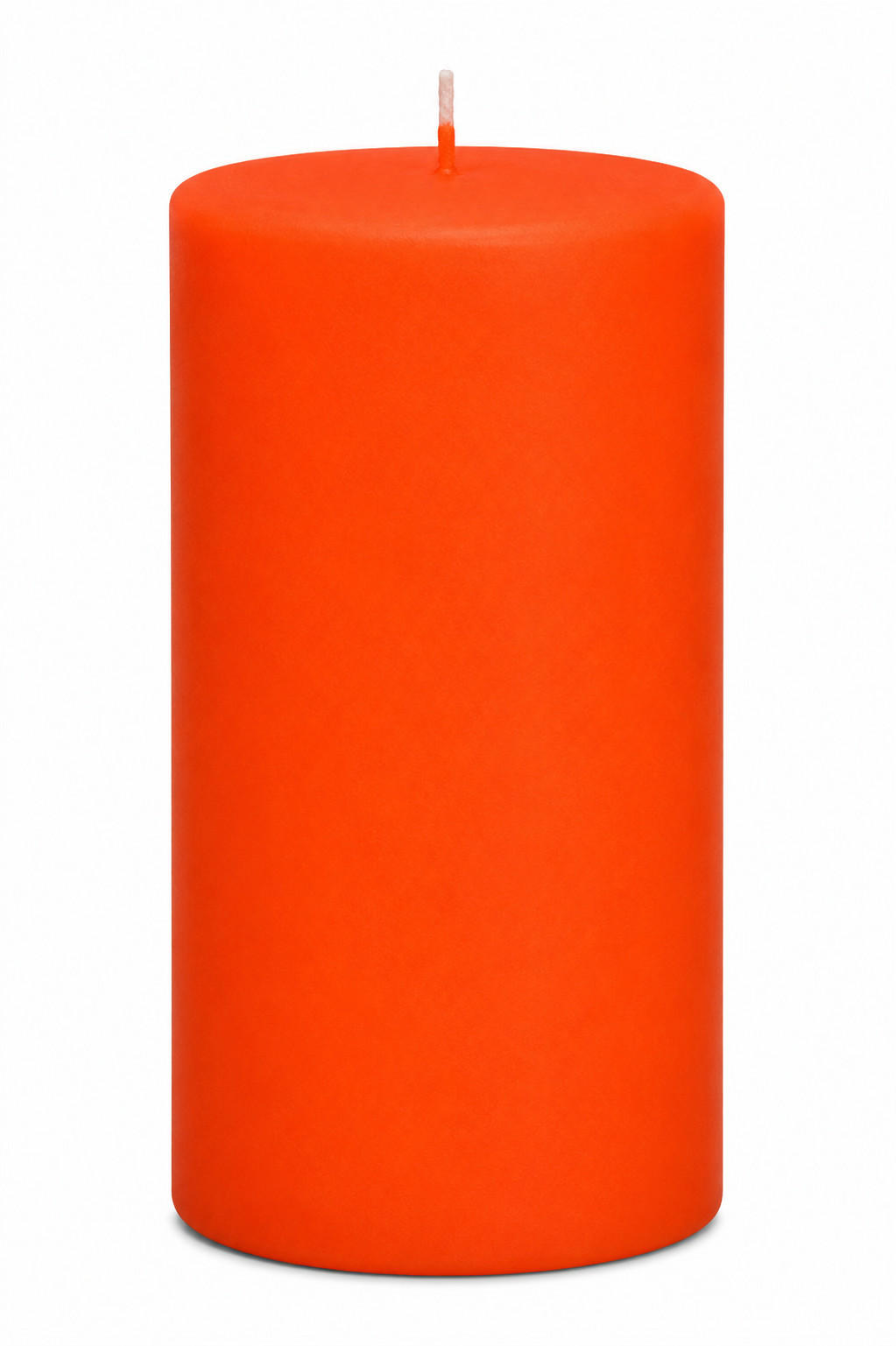 STUMPENKERZEN Samt-Lack Inka Orange 15 x 7 cm, 4er Set - Orange, Paraffin (7/15/15cm) - Kopschitz Kerzen