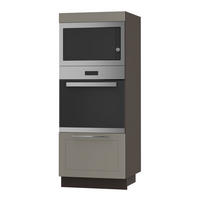 BACKOFENHOCHSCHRANK Kvantum D5AM/60/154 Beige Matt / Lava Matt 60 / 59 / 154cm - Dunkelgrau/Beige, Holz/Holzwerkstoff (60/154/59cm) - Feldmann-Wohnen