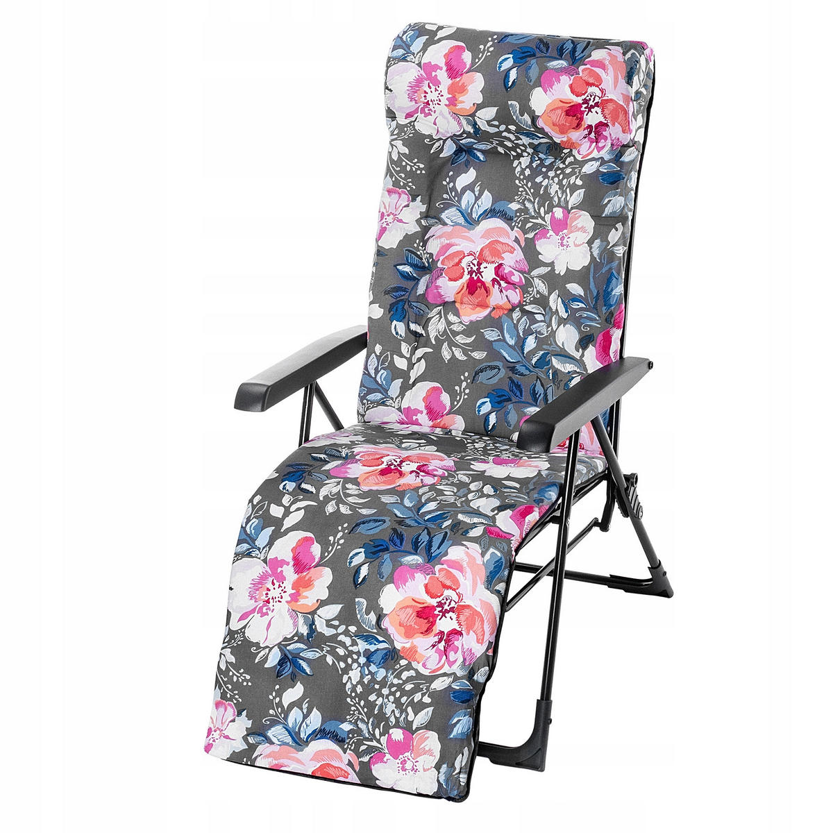 GARTENSESSEL blumen - Blau/Rosa, Metall (55/160cm) - KADAX