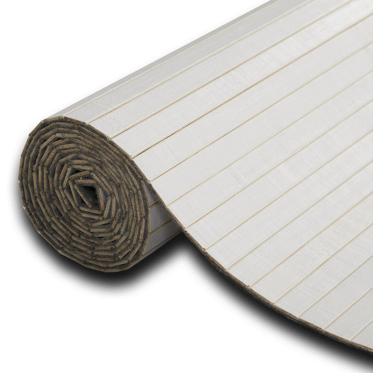 PARAVENT 250/200 cm Weiß Raumteiler Bambus - Weiß, Naturmaterialien (250/200/1cm) - Homestyle4u