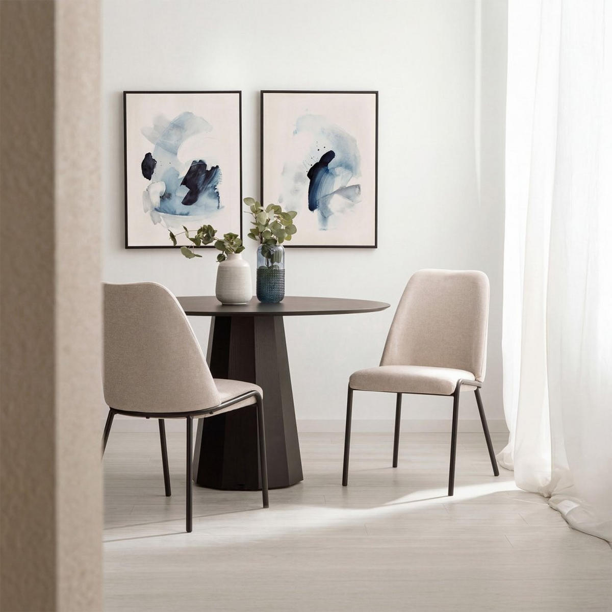 ESSZIMMERSTUHL Deli Beige 50 cm x 88 cm 2er-Set - Beige, Textil (50/88/65cm) - Klast Home