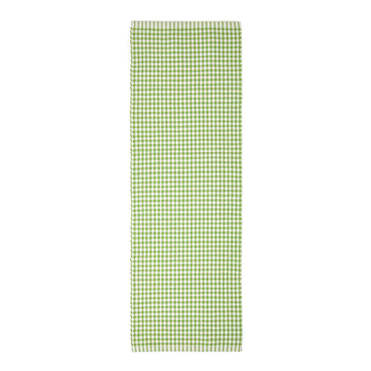 TEPPICHLÄUFER Vichy-Karo Baumwolle 66/200 cm - Grün, Textil (66/200cm) - Homescapes